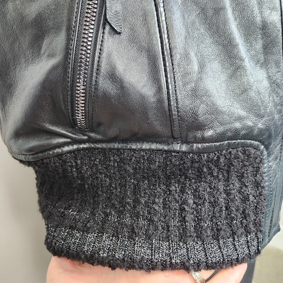 Harley Davidson Motorclothes Fawnridge Leather Vest Knit Turtleneck Size XL Moto - Picture 6 of 16